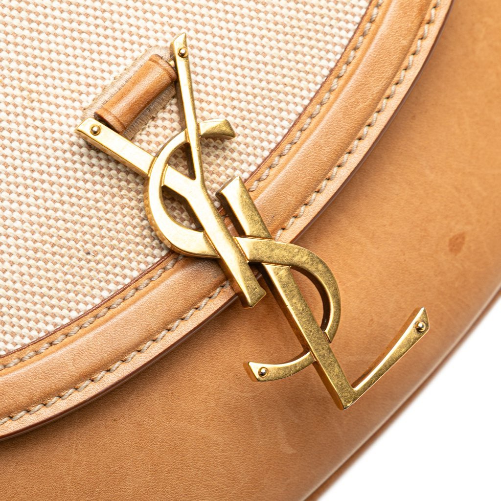 Saint Laurent Small Calfskin and Canvas Kaia Crossbody - Detail 2