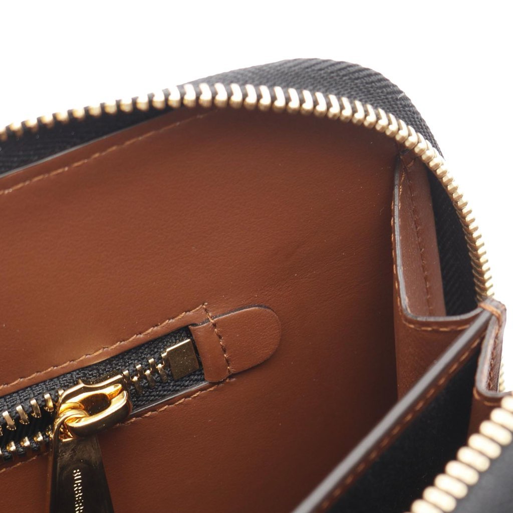 Burberry TB Monogram Coated Canvas Clutch - Side view