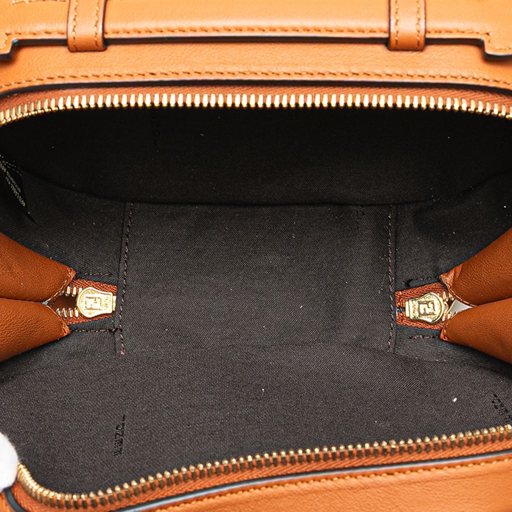 Fendi Mini Goatskin Trimmed Suede O Lock Camera Case - 4