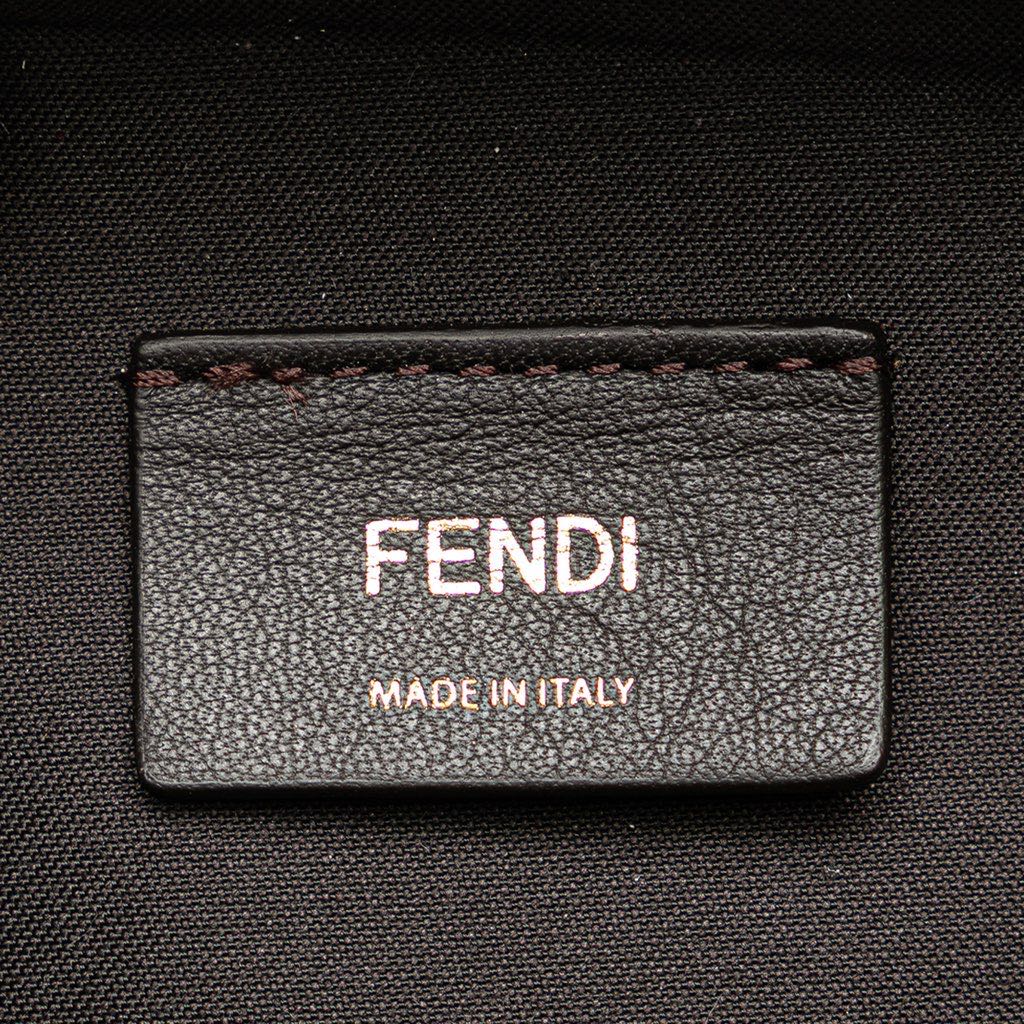 Fendi Mini Goatskin Trimmed Suede O Lock Camera Case - Side view
