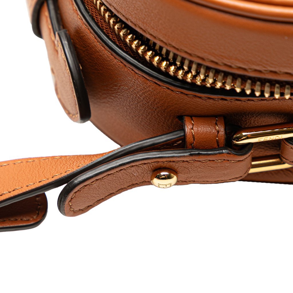 Fendi Mini Goatskin Trimmed Suede O Lock Camera Case - Detail 2