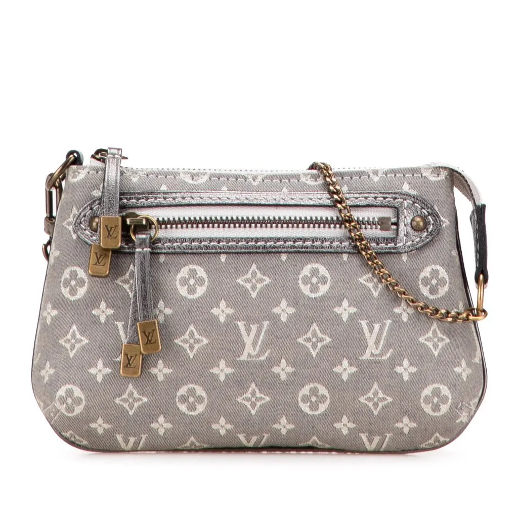 Louis Vuitton Mini Monogram Idylle Pochette Accessoires Grey Canvas Good - Front View