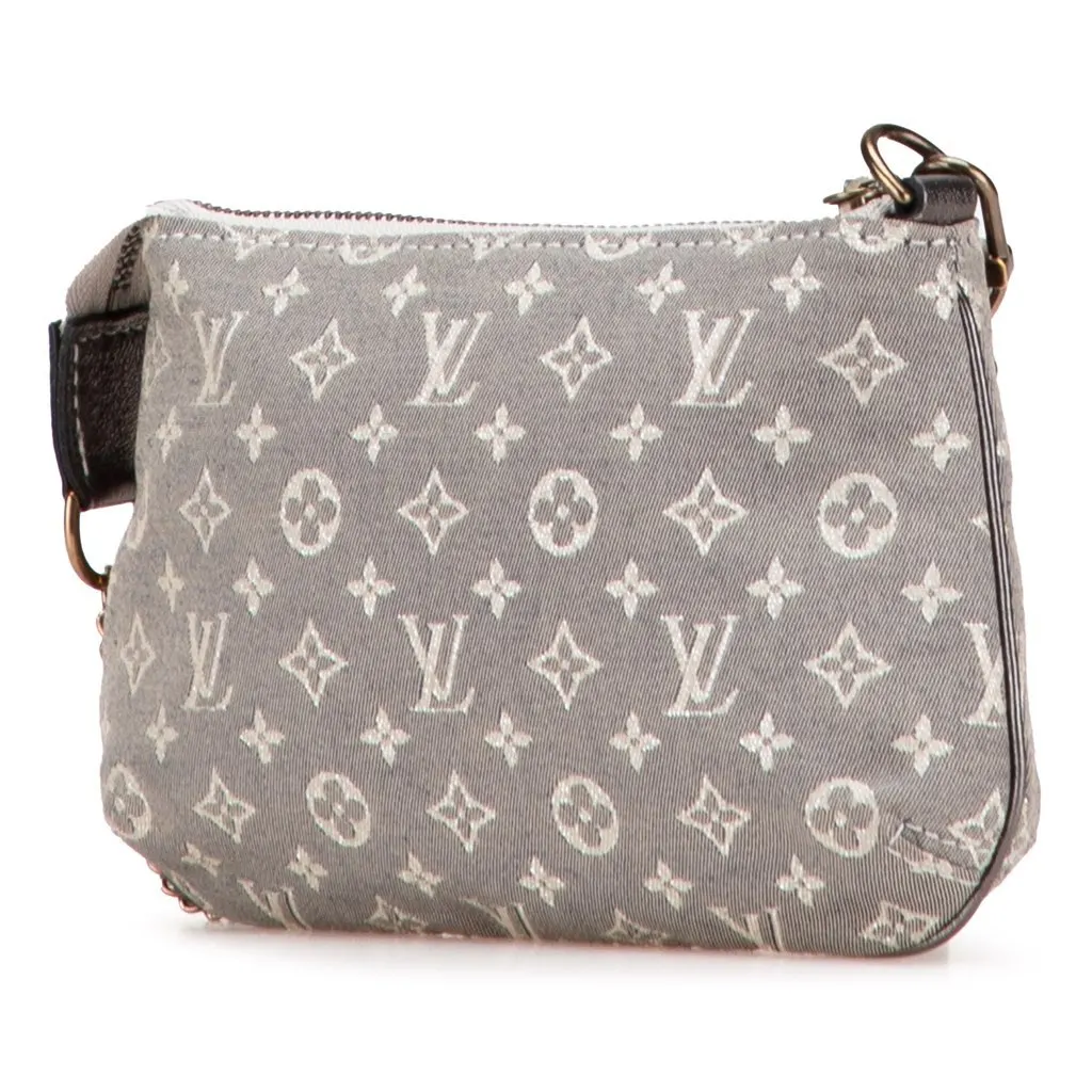 Louis Vuitton Mini Monogram Idylle Pochette Accessoires Grey Canvas Good - Back View