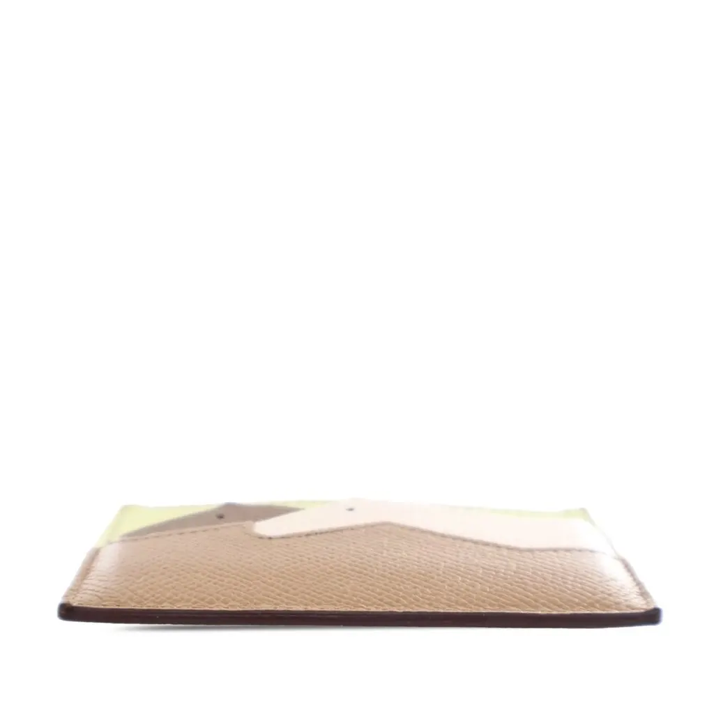 Hermès Chevre Mysore and Epsom Les Petits Chevaux Card Holder Brown Leather Good - Model View