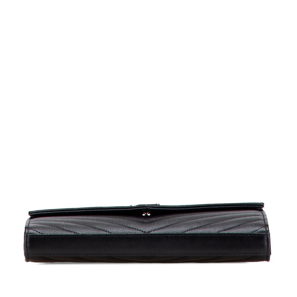 Saint Laurent Grain De Poudre Cassandre Envelope Chain Wallet - 3