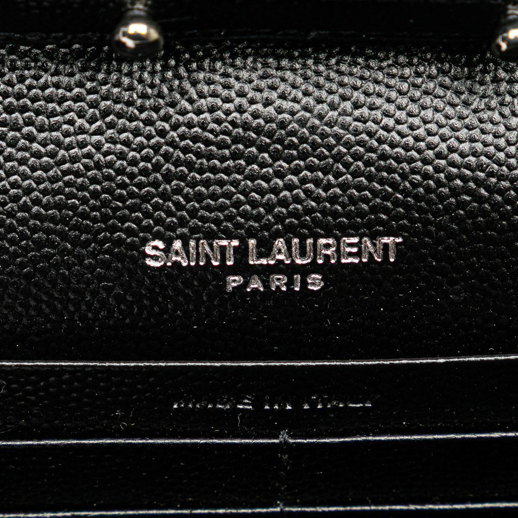 Saint Laurent Grain De Poudre Cassandre Envelope Chain Wallet - 5