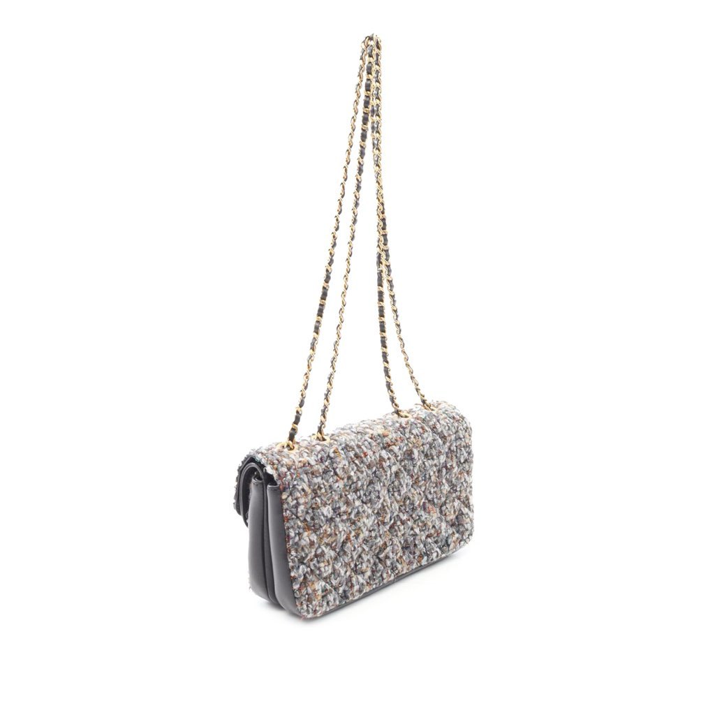 Chanel Small Quilted Tweed CC Chic Double Flap - Back view