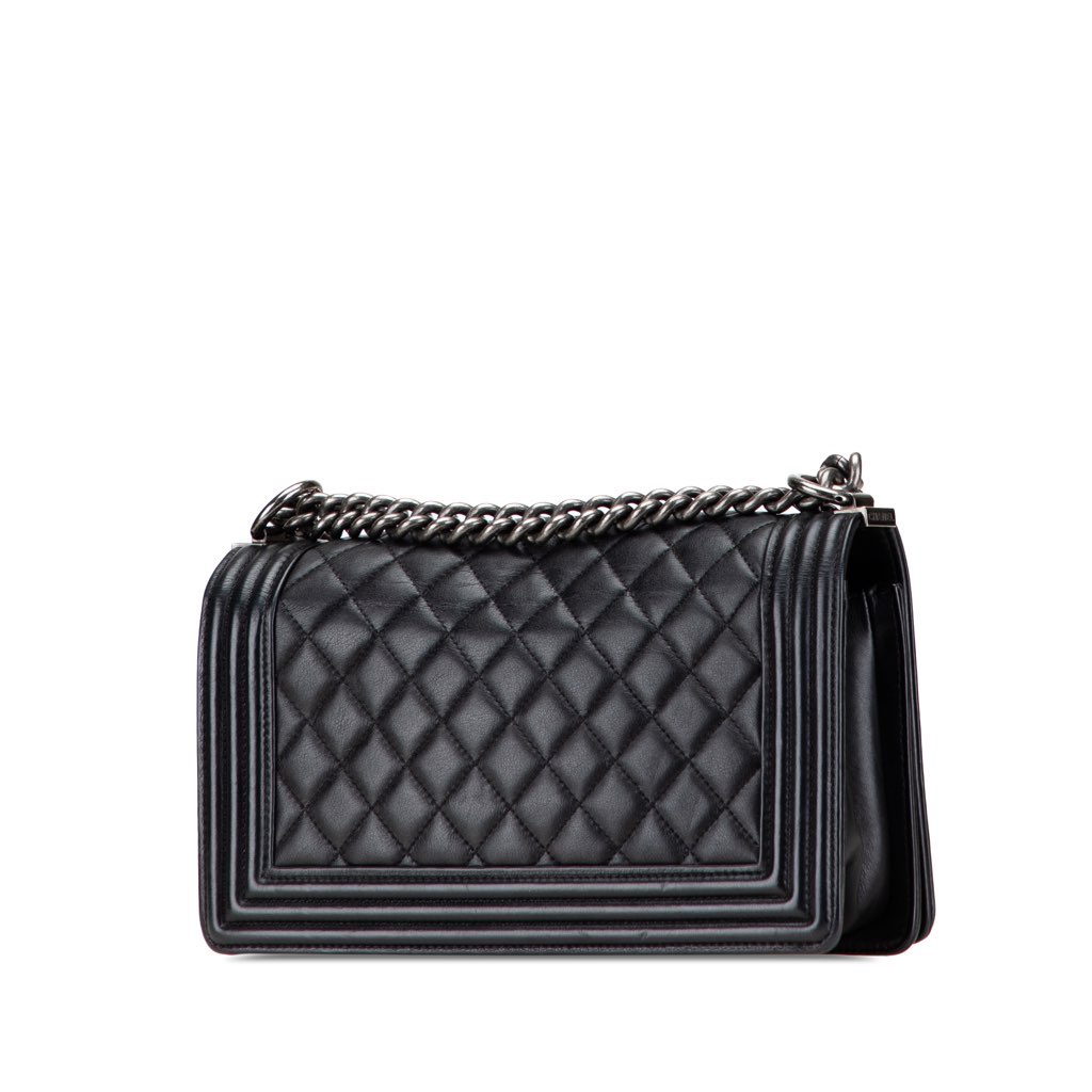 Chanel Old Medium Quilted Lambskin Boy Flap - 2