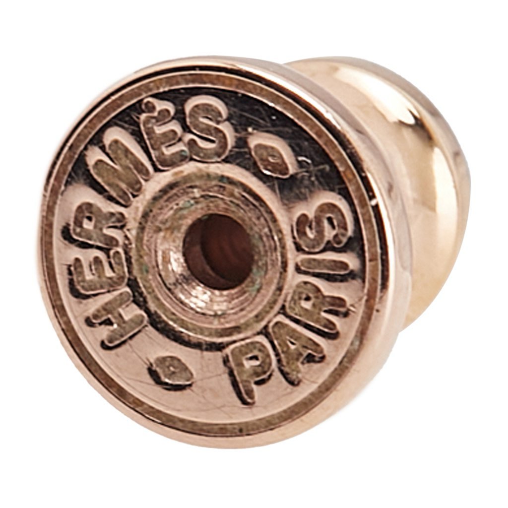 Hermès Rose Gold Plated Enamel Eileen Push Back Earrings - Image 6