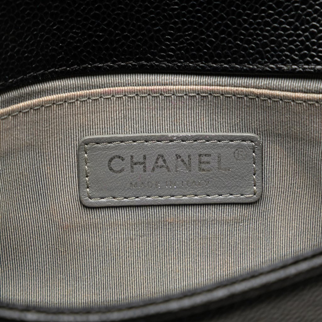 Chanel Small Quilted Caviar Boy Flap - Side view