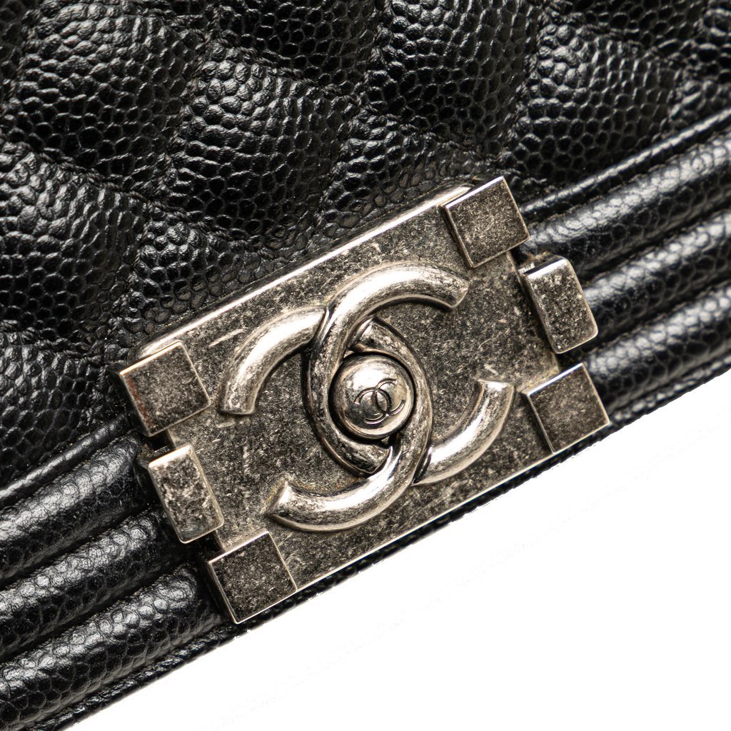 Chanel Small Quilted Caviar Boy Flap - Image 10