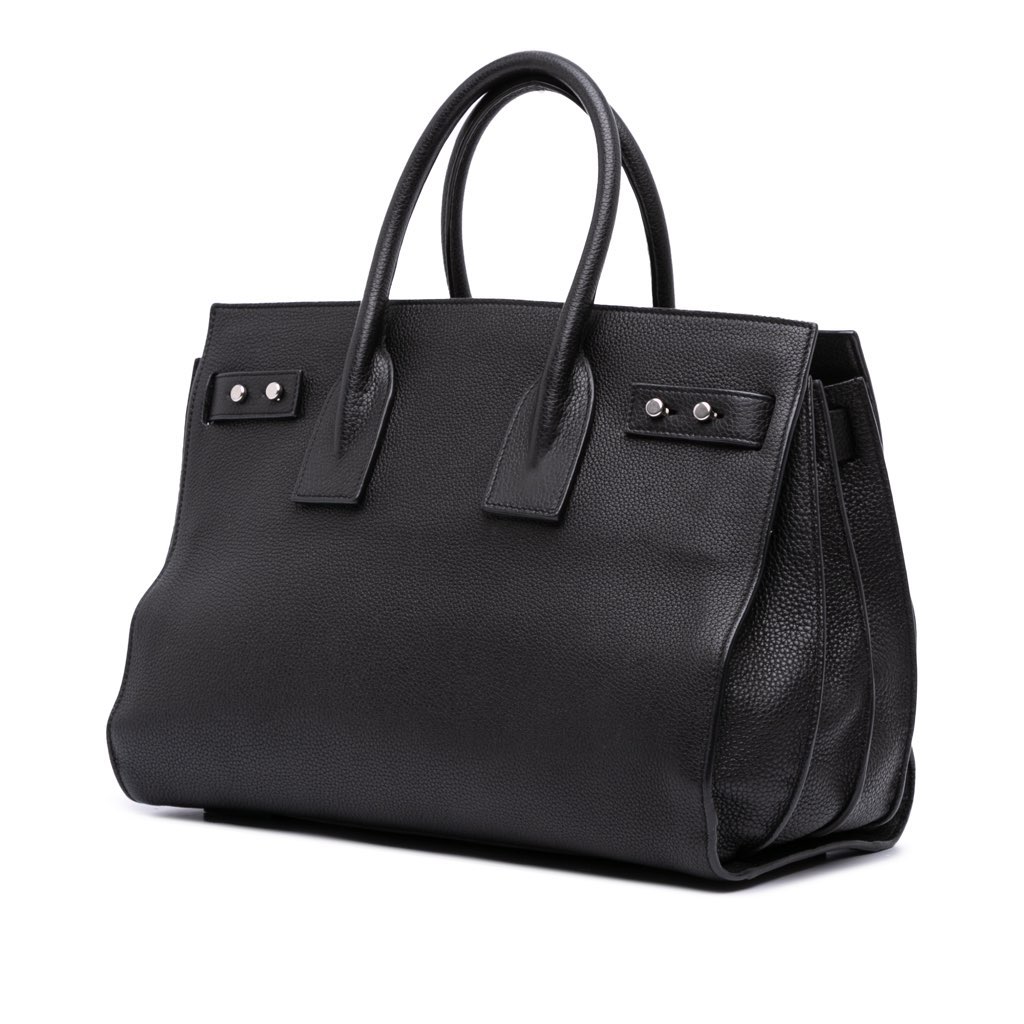 Saint Laurent Small Grained Calfskin Supple Sac De Jour Satchel - 2