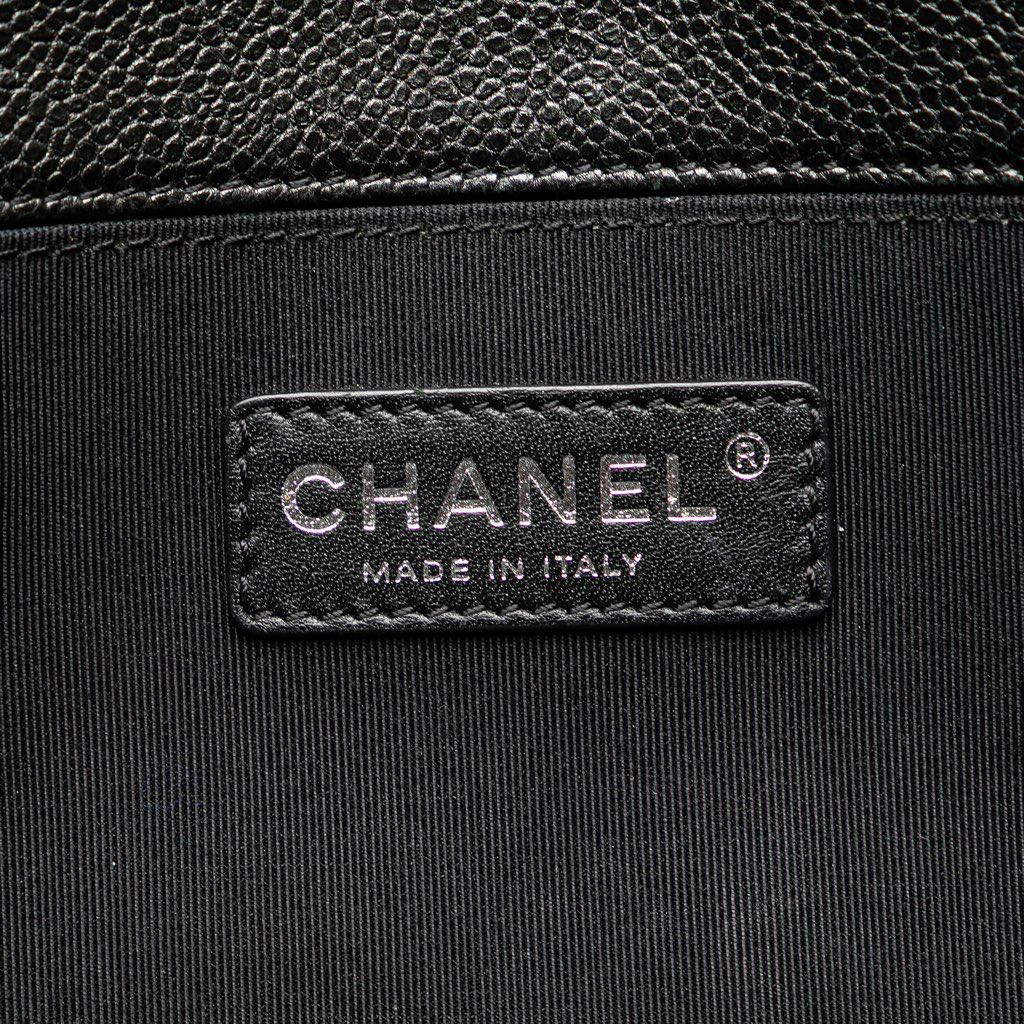 Chanel Medium Quilted Tweed Caviar Boy Flap - Side view