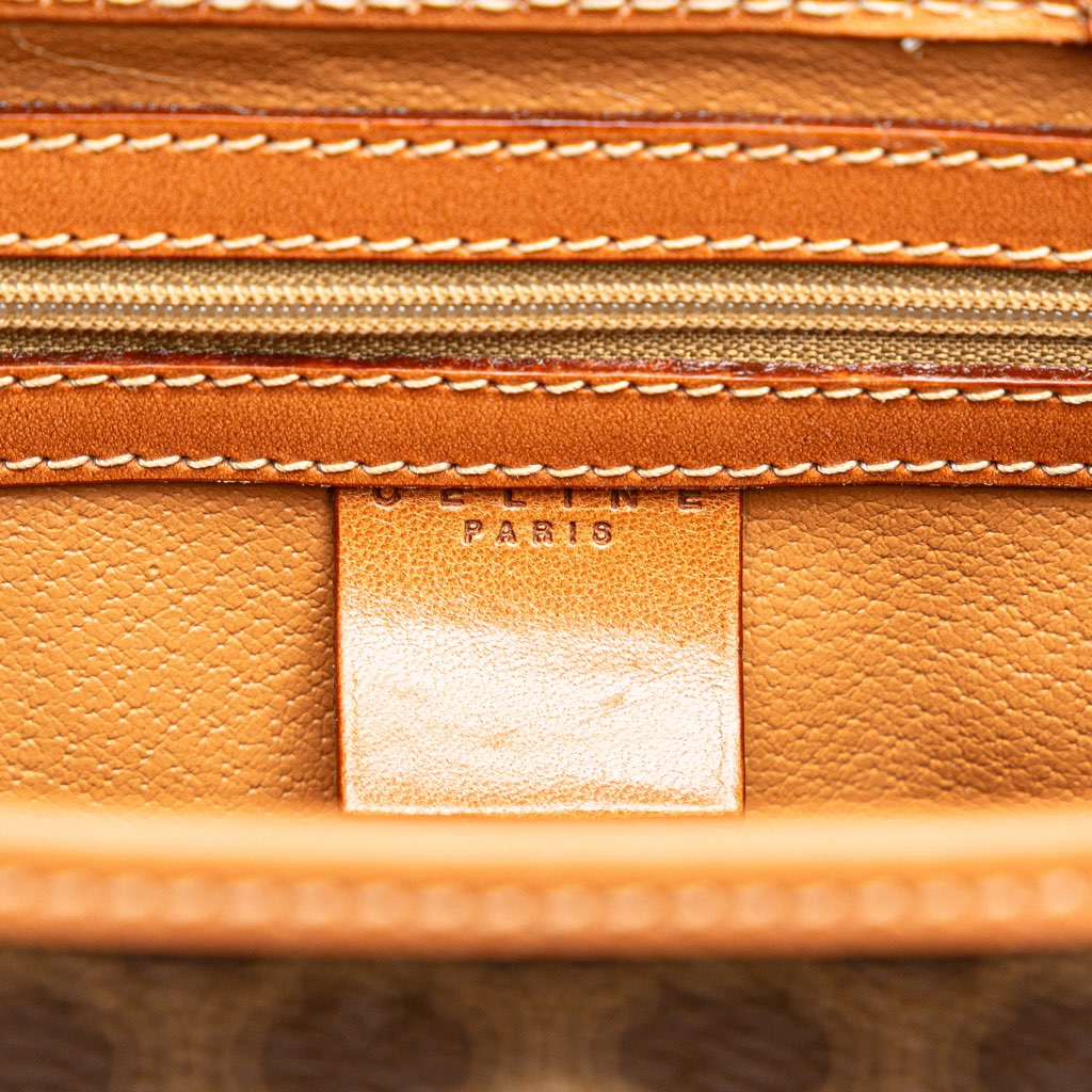 Celine Macadam Coated Canvas Triomphe Blason Handbag - Side view