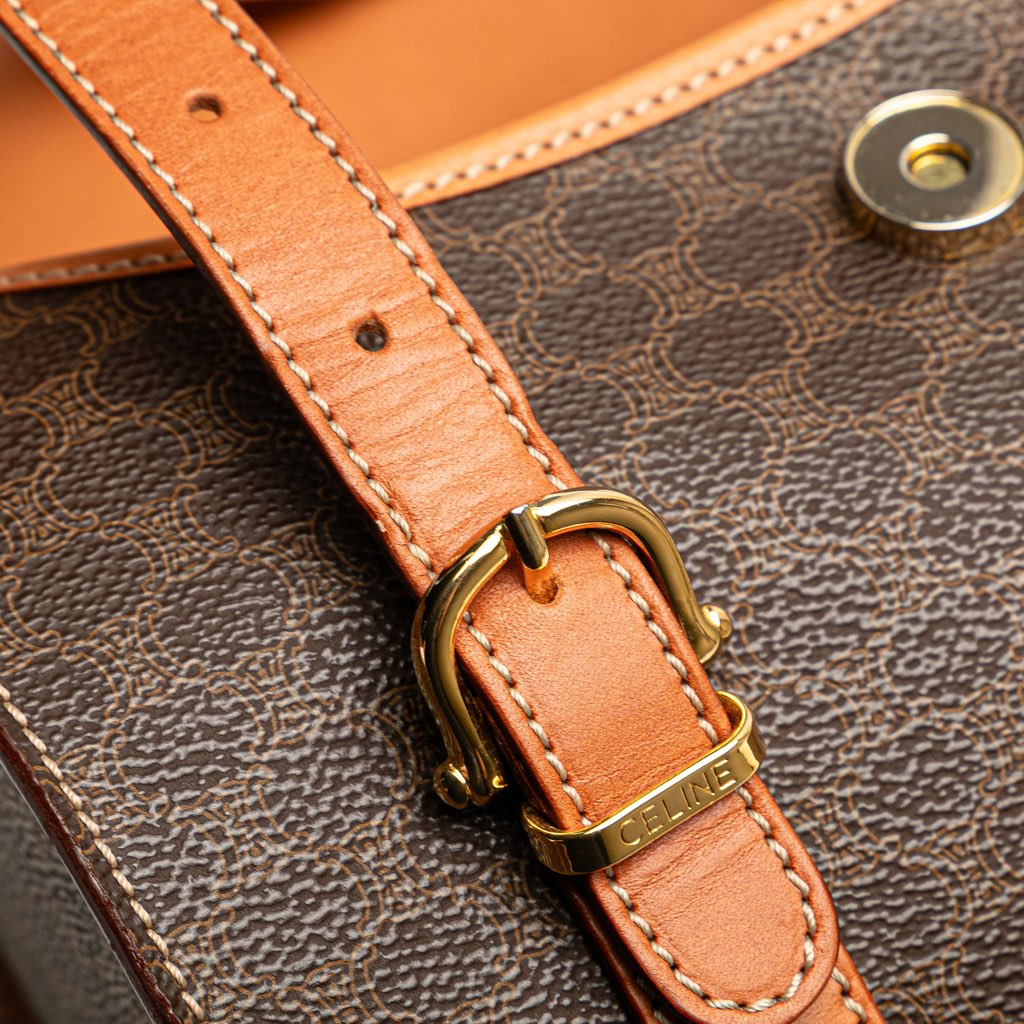 Celine Macadam Coated Canvas Triomphe Blason Handbag - Image 11