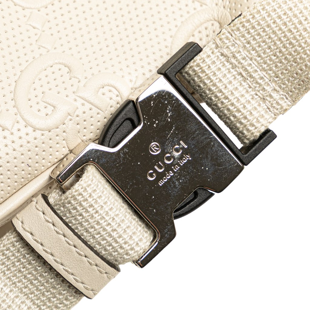 Gucci GG Embossed Perforated Leather Belt Bag - Detail 2