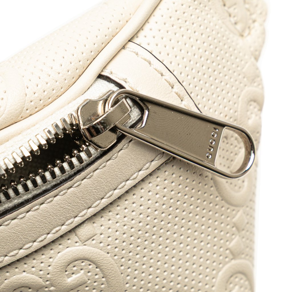 Gucci GG Embossed Perforated Leather Belt Bag - Image 10