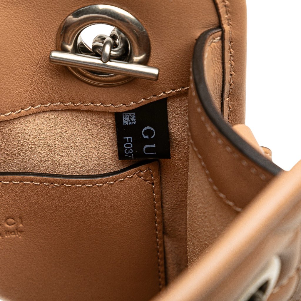 Gucci Mini GG Marmont Matelasse Leather Aria Satchel - Detail 1