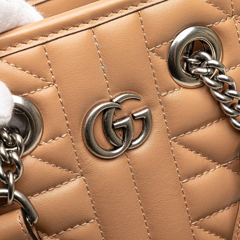 Gucci Mini GG Marmont Matelasse Leather Aria Satchel - Image 10