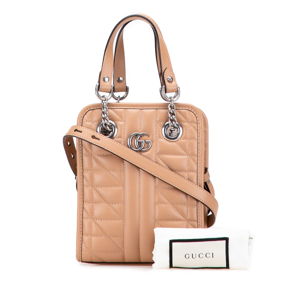 Gucci Mini GG Marmont Matelasse Leather Aria Satchel - Image 12