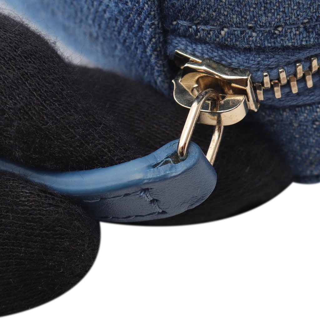 Chanel Quilted Denim Pearl Crush Camera Bag - Image 10