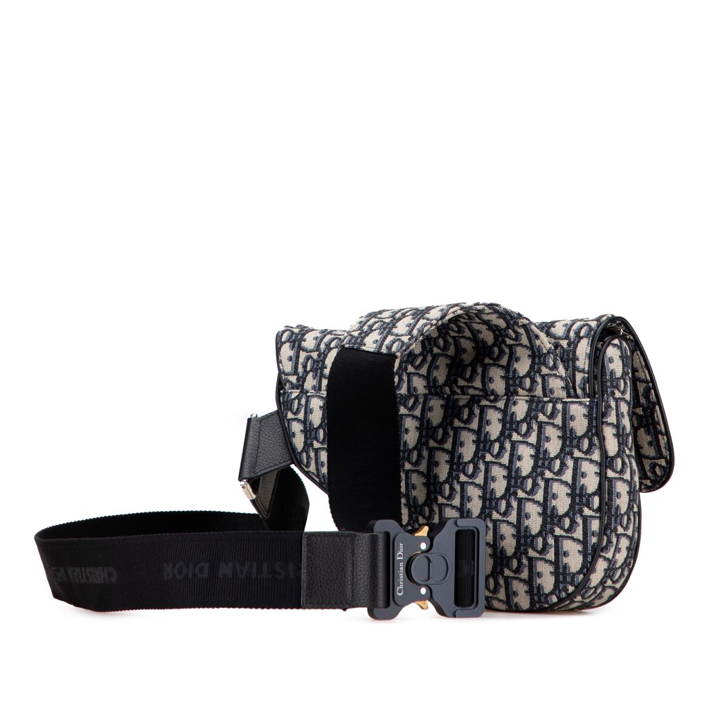 Dior Oblique Canvas Saddle Crossbody - Back view