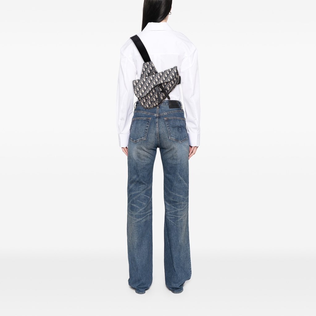 Dior Oblique Canvas Saddle Crossbody - Image 12