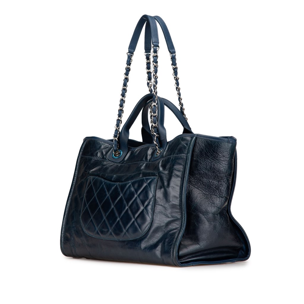 Chanel Medium Glazed Calfskin and Caviar Deauville Tote - 2