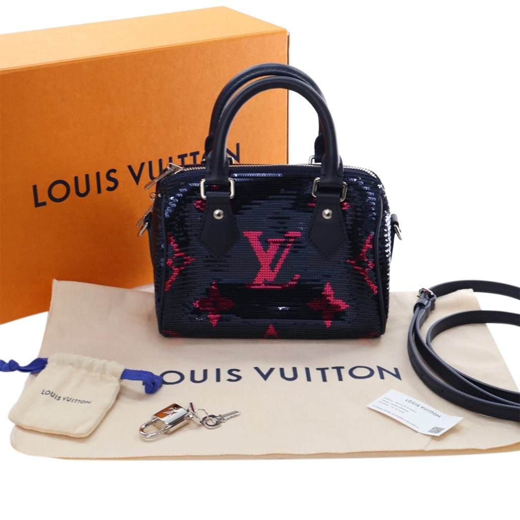 Louis Vuitton LV Night Monogram Giant Sequins Speedy Bandouliere 18 - Image 14