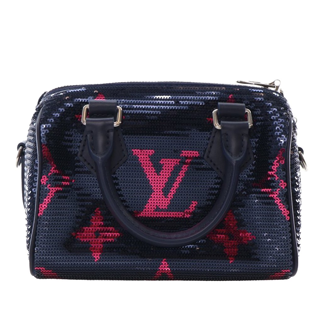 Louis Vuitton LV Night Monogram Giant Sequins Speedy Bandouliere 18 - Image 6