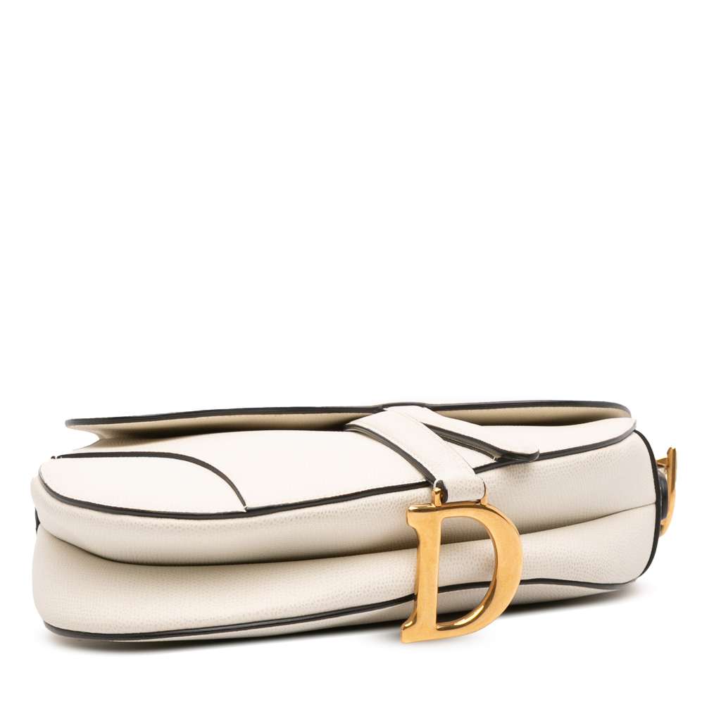 Dior Grained Calfskin Saddle Bag - Image 6