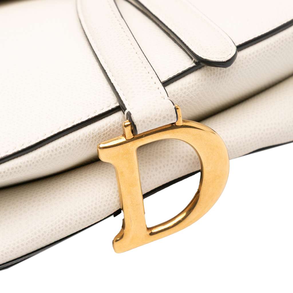 Dior Grained Calfskin Saddle Bag - Image 10