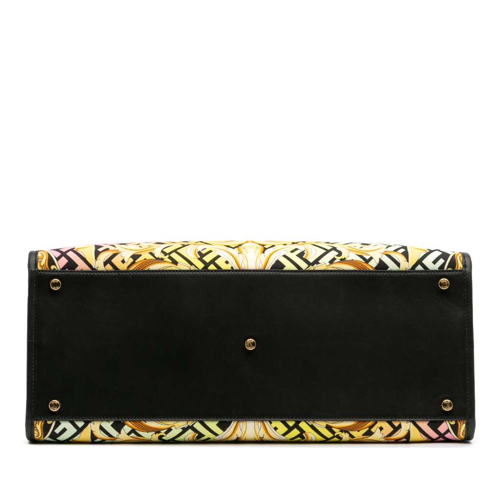 Fendi Versace Fendace Canvas Logo Sunshine Shopper Tote XL - 3