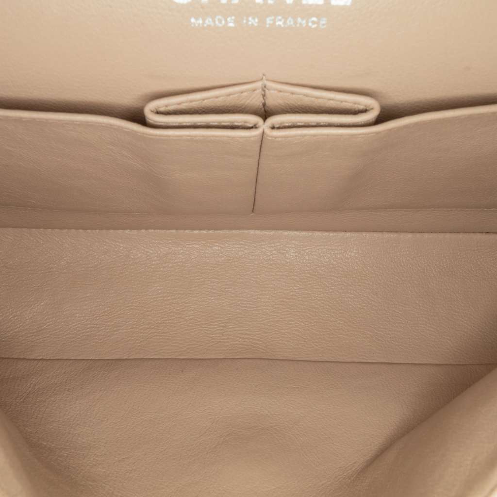 Chanel Medium Lambskin Camellia Stitched Double Flap - 4