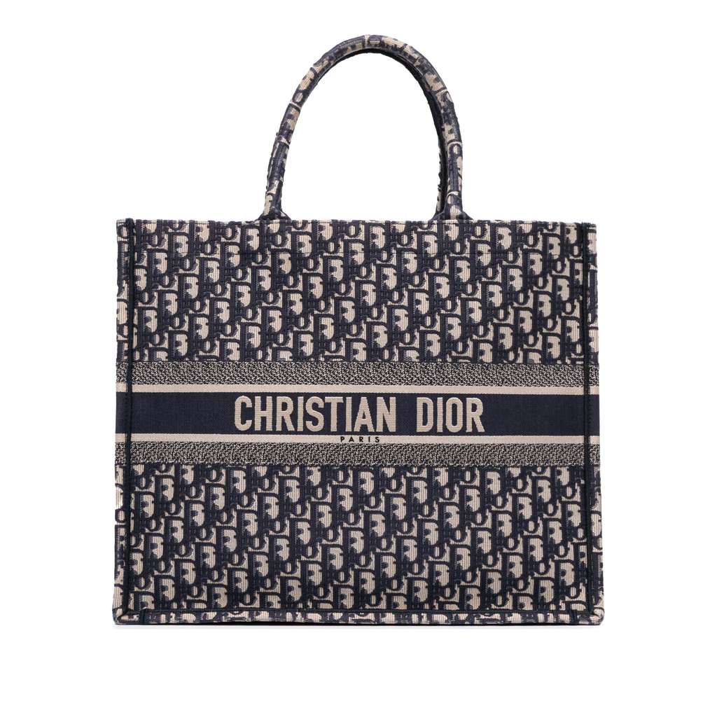 Dior Large Oblique Canvas Book Tote