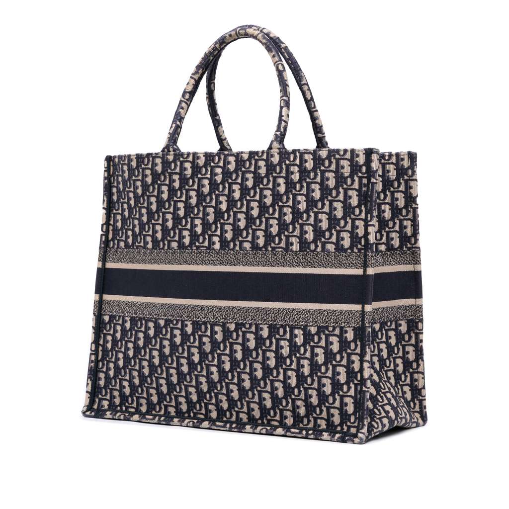 Dior Large Oblique Canvas Book Tote - Back view