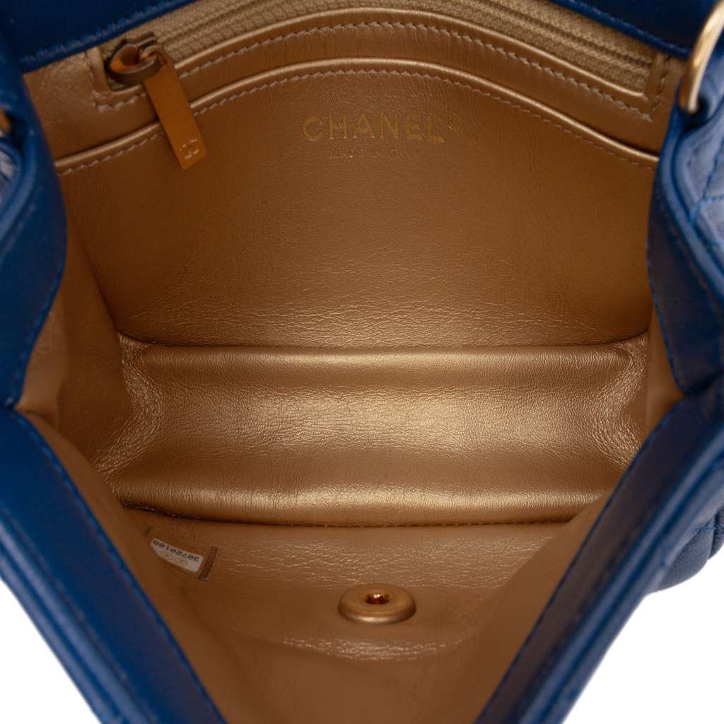 Chanel Mini Square Classic Lambskin Pearl Crush Single Flap - 4