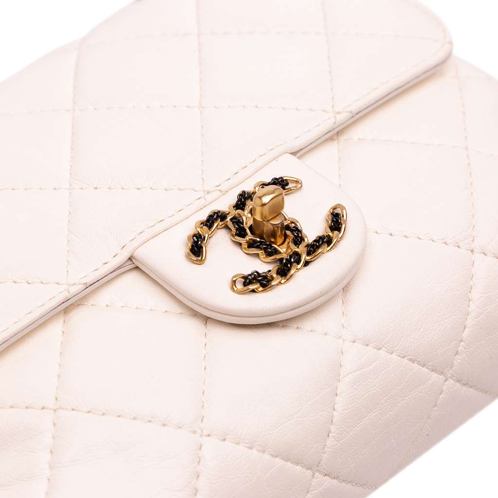 Chanel CC Quilted Aged Calfskin Accordion Flap - Image 10
