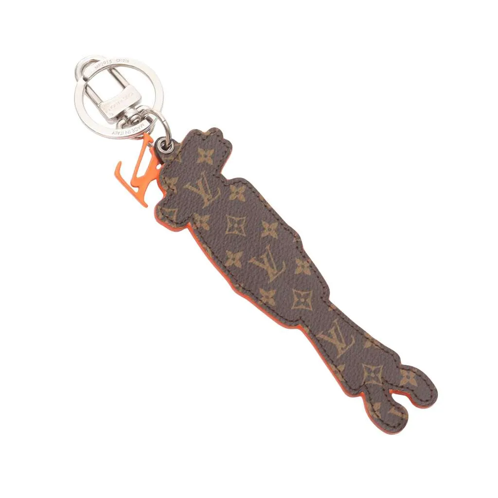 Louis Vuitton Monogram LV Friends Wolf Bag Charm And Keyholder Brown Canvas Good - Back View