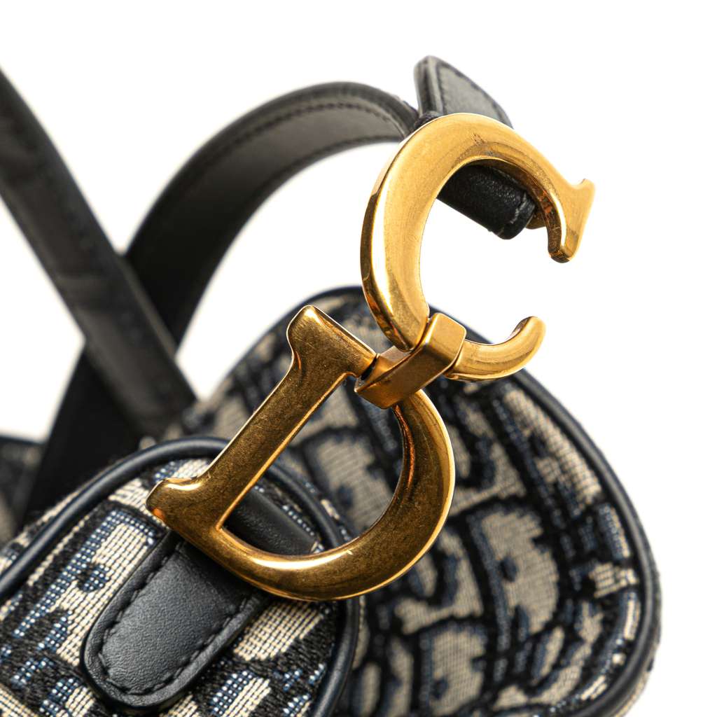 Dior Mini Oblique Canvas Saddle Bag - Detail 2