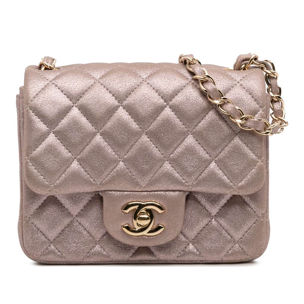 Chanel Mini Square Classic Iridescent Calfskin Single Flap