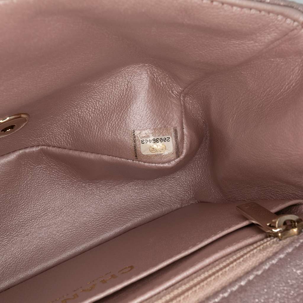 Chanel Mini Square Classic Iridescent Calfskin Single Flap - Detail 1