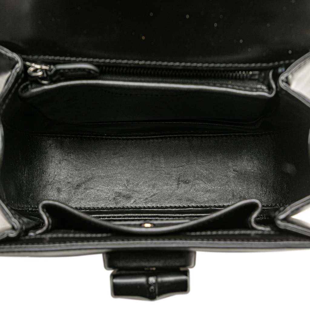 Gucci Small Calfskin 1947 Bamboo Top Handle Bag - 4