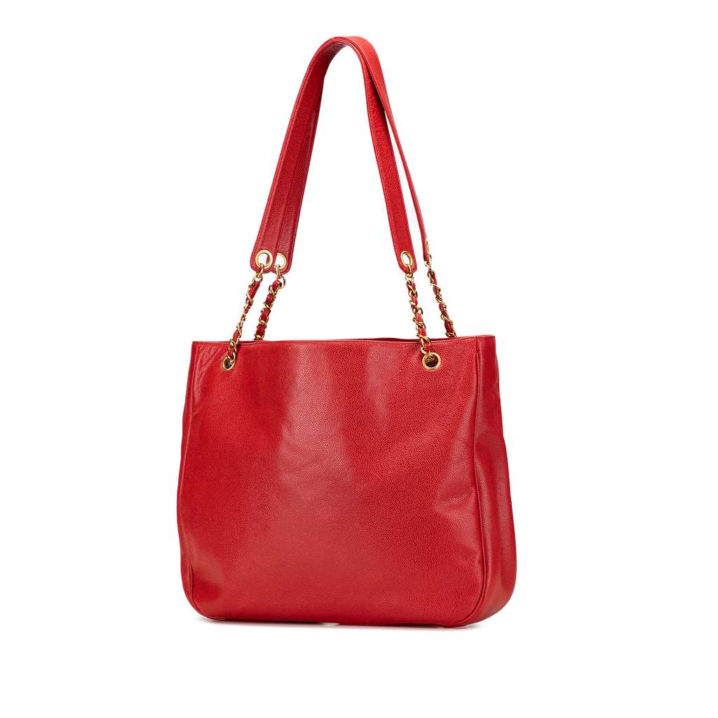 Chanel CC Caviar Chain Tote - Back view