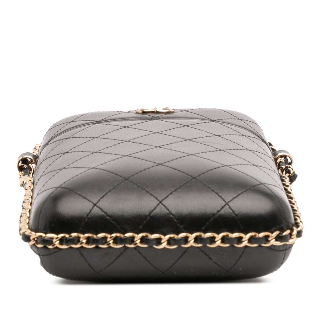 Chanel CC Quilted Lambskin Chain Around Phone Holder - Image 6