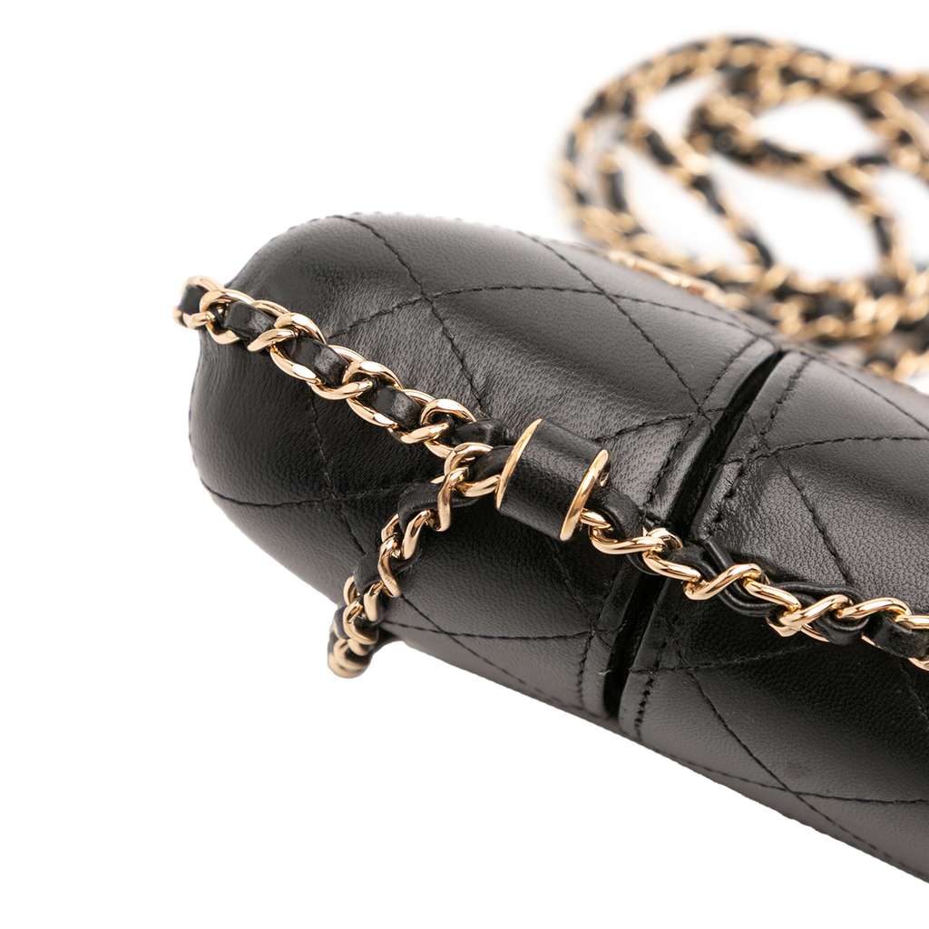 Chanel CC Quilted Lambskin Chain Around Phone Holder - Image 10