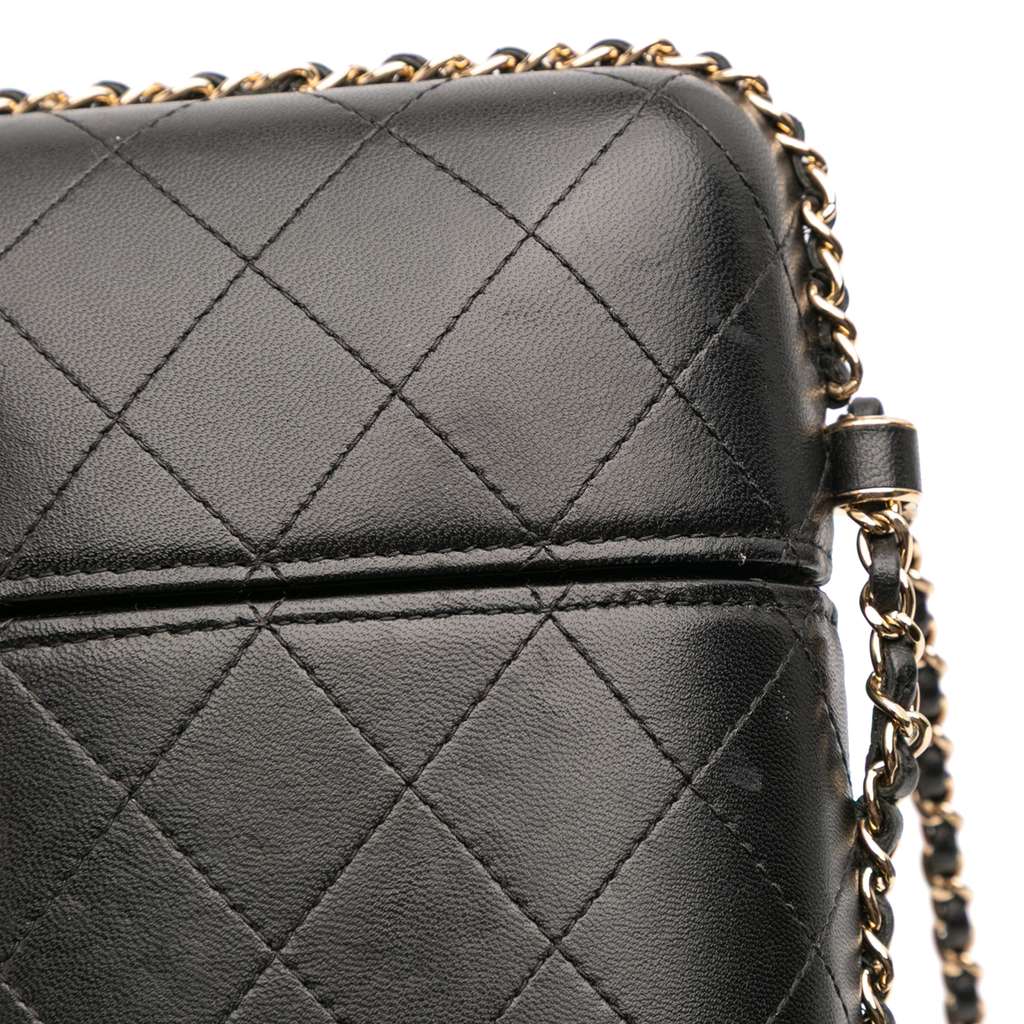 Chanel CC Quilted Lambskin Chain Around Phone Holder - Image 12