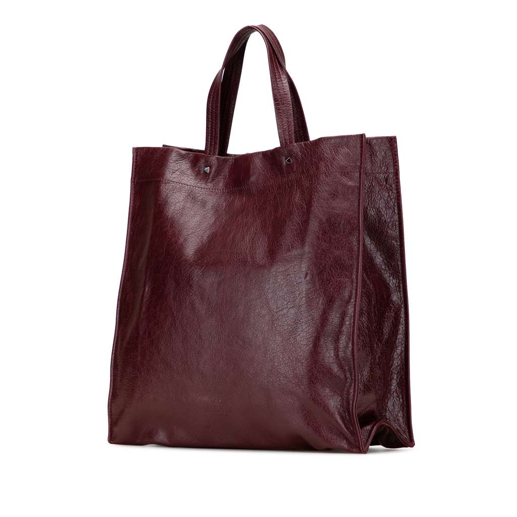 Valentino Leather Rockstud Turnlock Tote - Back view