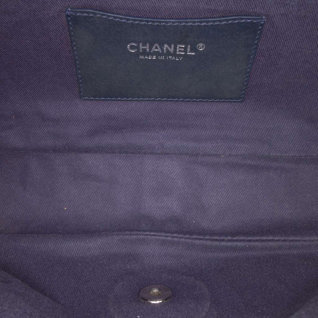 Chanel Large Embroidered Denim Camellia Flap - 4