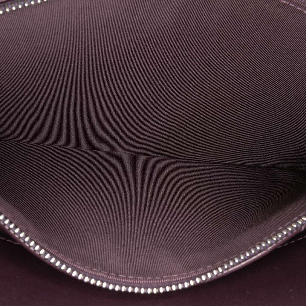 Chanel CC Quilted Lambskin Double Zip Clutch - Side view